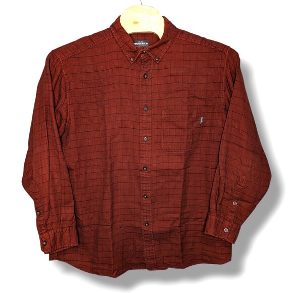 Woolrich Other - Woolrich Thermal Waffle Knit Long Sleeve Shirt Mens XL Dark Red Orange Plaid